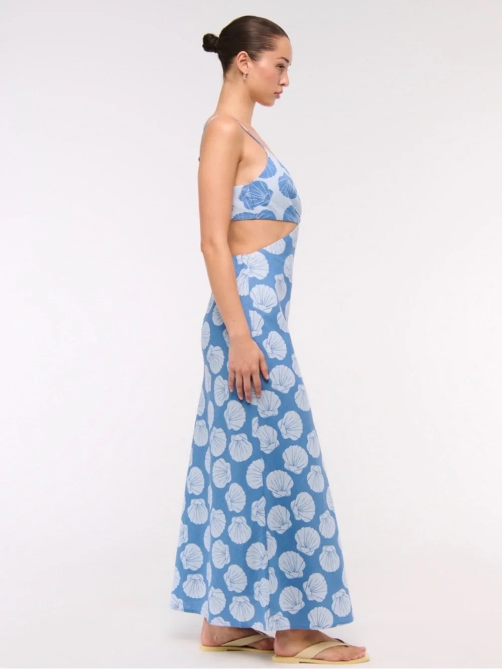 Abercrombie & Fitch Light Blue Shell Print Dress